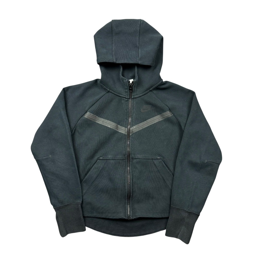 Nike Tech Fleece Hoodie Jacket Youth Girls Large Black Sportswear Zip Sweatshirt